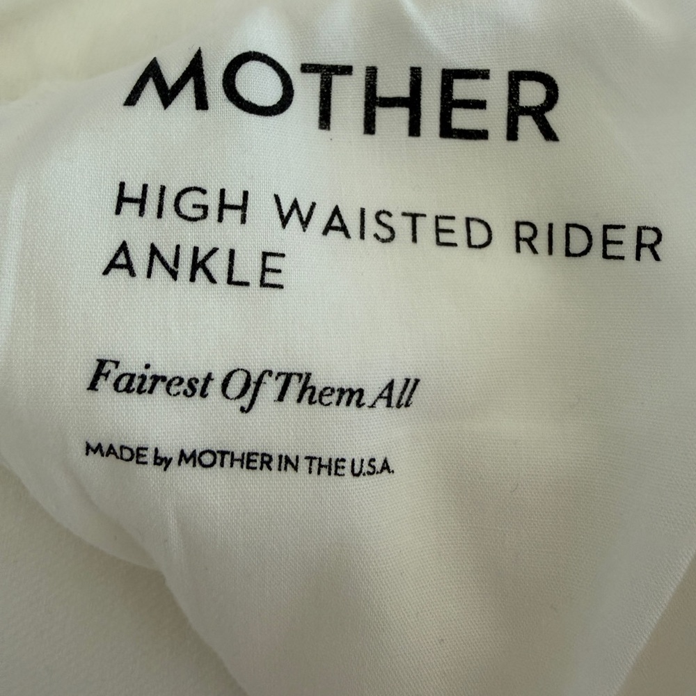 MOTHER High Waisted Rider Ankle Jeans - NEW (washed, never worn)